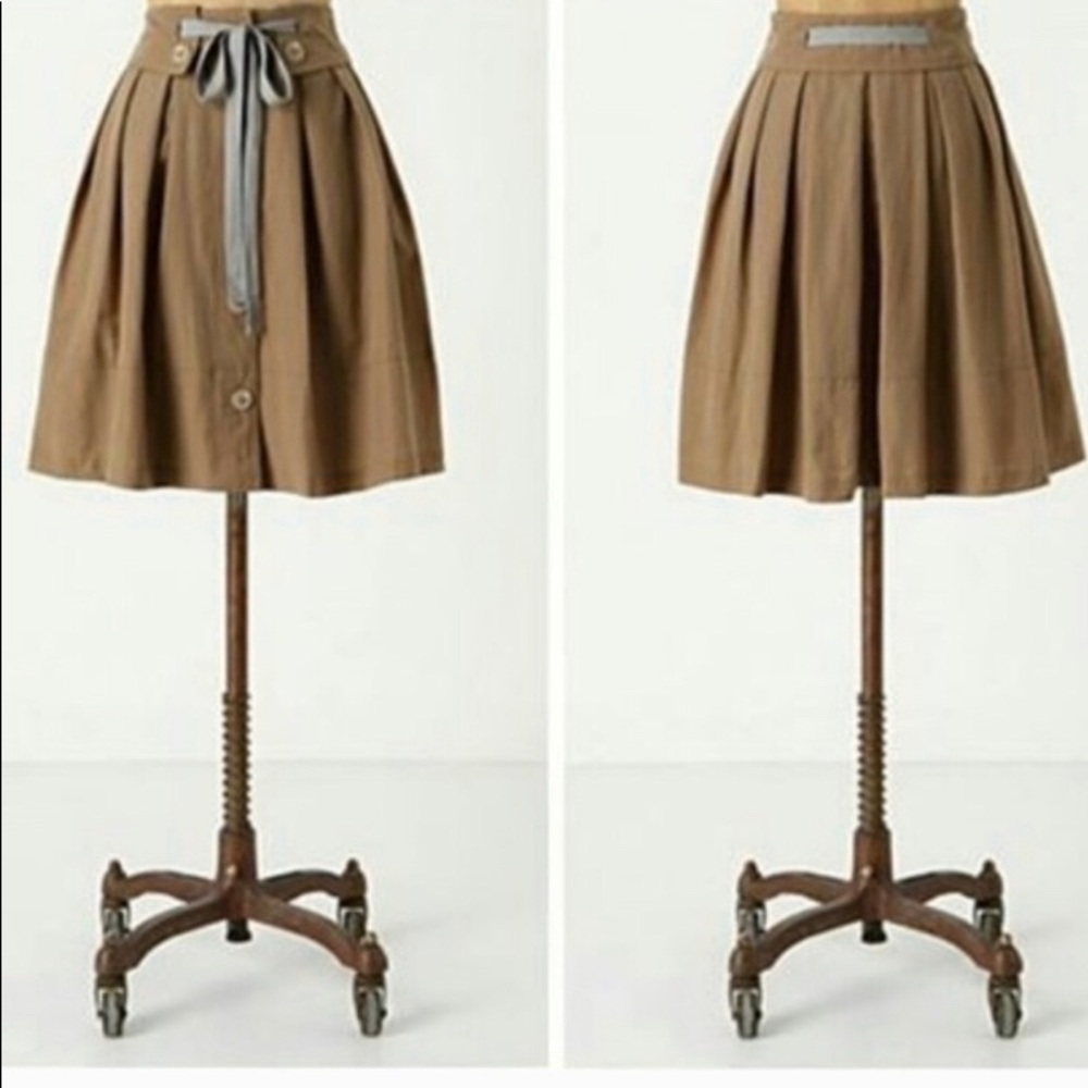 Olive sine skirt